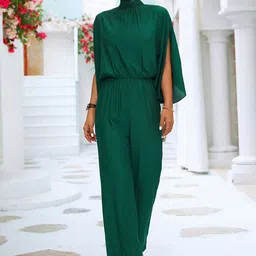 StyleCast Green High Neck Basic Jumpsuit-22