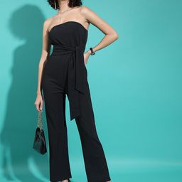 KETCH Knitted Strapless Flared Leg Jumpsuit-image-53