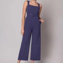 FabAlley Shoulder Straps Basic Waist Tie-Ups Jumpsuit-picture-27