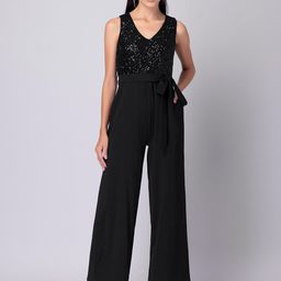 FabAlley Sequined Belted Basic Jumpsuit-picture-17