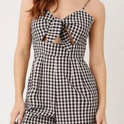 BAESD Shoulder Straps Checked Tie Up Basic Jumpsuit image 2