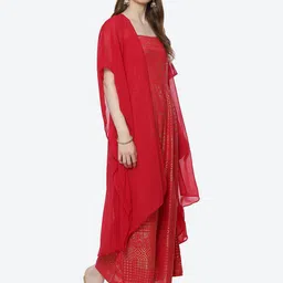 Biba Fuchsia Printed Basic Jumpsuit image 3