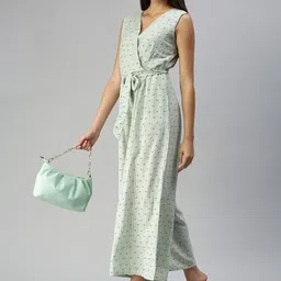 SHOWOFF Green & Red Printed Basic Jumpsuit image 3