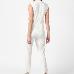 StyleStone White Basic Jumpsuit with Embellished image 4