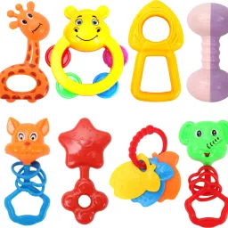 Infant Colourful Plastic Non Toxic Set Of 8 Attractive Rattles For New Borns Rattle-39