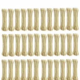 Rawhide Bones for Dogs 3 Inch Pressed Bones for Dogs Calcium Bone Dog Bones Chew Bones for Puppy Calcium Treat for Dogs Puppy Treat (Pack of 36) Chicken Dog Chew-11