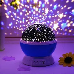 nh world Star Master Rotating 360 Degree Moon Night Light Lamp Projector with Colors and USB Cable,Lamp for Kids Room Night Bulb (Multi Color,Pack of 1) (Random) Night Lamp image 2