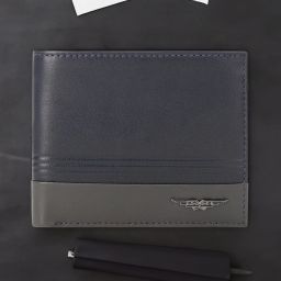 Men Blue Genuine Leather Wallet-image-89