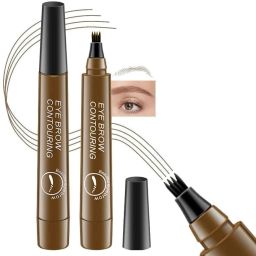 Eyebrow Pencil with Micro-Fork Tip - Waterproof Tattoo Eyebrow Pen with 4 Points-image-10