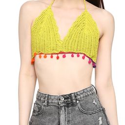 smarty pants na Striped Women Swim Top Yellow Swimsuit-picture-8