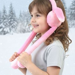 highever Cute jumping rabbit with chuchu sound boys earmuffs for kids girls (RANDOM COLOR Ear Muff-picture-1