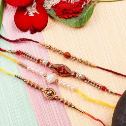 Designer Poonam_K_088A-11 Mauli Thread Rakhi, Chawal Roli Pack Set-image-89