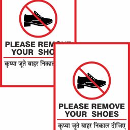 Please Remove Your Shoes Sign Pack of 2 Emergency Sign-image-59
