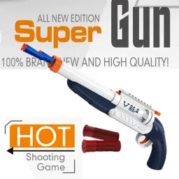 wishkart Double Barrel 2 in 1 Blast Gun with Foam Bullets & Shell Ejection Shotgun Toy Guns & Darts image 3