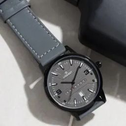 Gun Dial Analogue Fashion Watch with Date Function And Leather Strap For Men-image-49