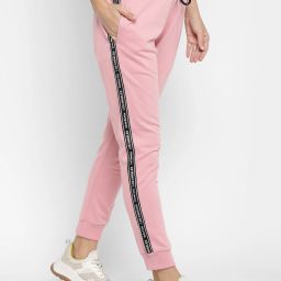 Women Solid Pink Track Pants-image-75