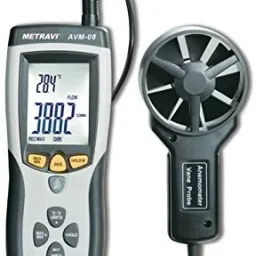 AVM-08 Digital Thermo-Anemometer with CFM/CMM and built-in Infrared Thermometer. Digital Anemometer-21