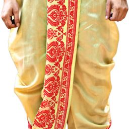 GOURI COLLECTIONS Ready To Wear Pant System Marwadi Printed Embellished Men Dhoti-image-2