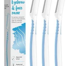 Precision Shave Reusable Eyebrow & Face Razor for Women (Blue), Women-53