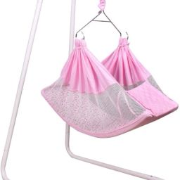 Kidzy King Baby Hammock-Pink With Stand / Ghodiyu / New Born Baby Cradle / Best Gift for New Born-0
