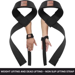 Weightlifting Straps with Padded Support For Deadlifts & Weightlifting|Non-Slip Wrist Support-image-4