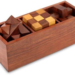 3-in-One Wooden 3D Puzzle Games Set | 3D Puzzles Pedagogical Board Brain Teaser Games-image-59