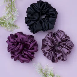 Arendelle Women Set of 3 Satin Scrunchies-6