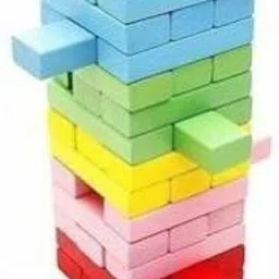 54 Pcs Blocks With Dice Wooden Tumbling Stacking Building Tower Game.-picture-17