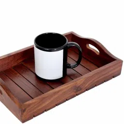 Wood Tray, Brown Glass Tray Set-33