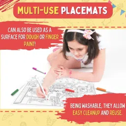 pepplay Doodle Placemats Set – FIND & COLOR Series image 5