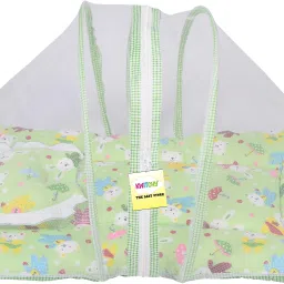 kwitchy Nylon Infants Washable New Born Baby Mosquito Net Bed with Cushioned Pillow Mosquito Net image 3