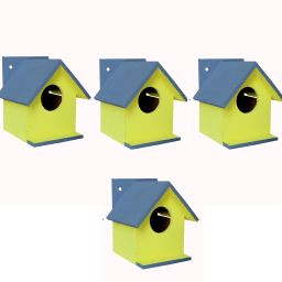 Bird Nest Hanging Wooden House Bird House-Pack of 4 Bird House-picture-28