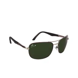 AISLIN Men Green Lens & Gunmetal-Toned Wayfarer Sunglasses with UV Protected Lens-image-20