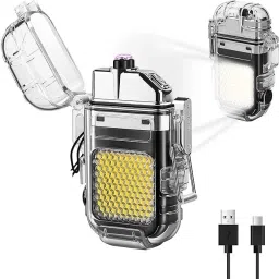 USB Rechargeable Dual Arc Electric Lighters Waterproof Transparent Shell Electric Lighter Pocket Lighter-24