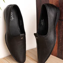 one8 Lighweight Premium Leather Jutti for Ethnic & Festive Occasions | Anti-Slip Sole Jutis For Men-picture-0