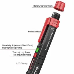 uptodatetools Voltage Tester/Non-Contact Voltage Tester with Dual Range AC 12V-1000V Digital Voltage Tester image 4