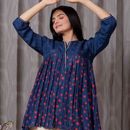 SUKRUTI DESIGN floral Printed embroidered Tunic-image-25