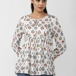 Van Heusen Woman Modal Printed Peplum Tunic-image-97