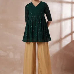 all about you Geometric Embellished Georgette Chikankari Kurti-image-44