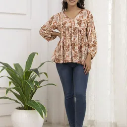 Nayo Abstract Printed V-Neck Tunic image 2