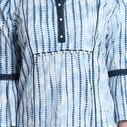 Rajnandini Abstract Printed Mandarin Collar Tunic image 4