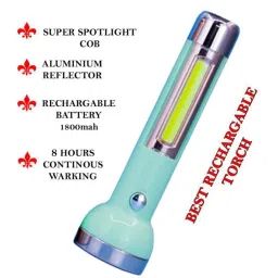 jy-super Care 4 Mode 2 In1 Plastic LED Light and 1 COB Side Flashlight with Charger Torch image 5