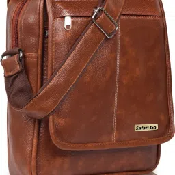 Tan Men Sling Bag Vegan Leather sling bag for men-image-64