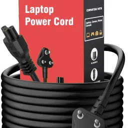 AI Connect Power Cord 1.5 m QPC-1001 (Compatible with All Laptop Adapter Charger, Black) 250 W Adapter-36