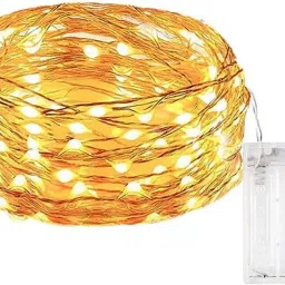50 LEDs 5 m Yellow Steady String Rice Lights-7