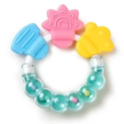 Baby Rattles Teether Toys, Grasping Toy Sensory Teething Rattle, Boiled Disinfection for Infant Newborn Baby Toddler (Green) Teether-13