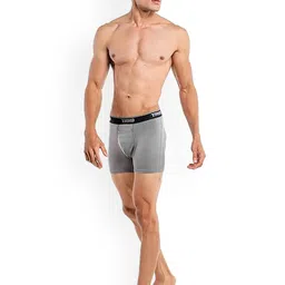 TRYB Mid-Rise Wrinkle-Resistant Short Trunks TRYB-Pro-Sq cut Trunk-Grey-S image 4