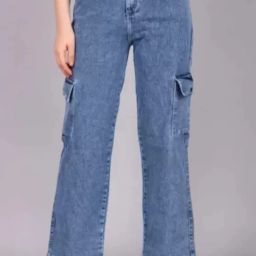 Women Straight Fit Mid Rise Light Blue Jeans-image-15