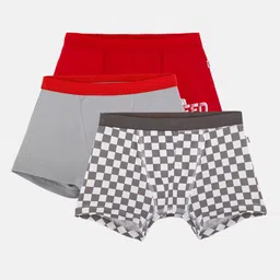 You Got Plan B Boys Pack of 3 Checked Anti Microbial Boxer-Style Briefs-image-13