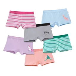 You Got Plan B Girls Pack Of 6 Anti Microbial Boy Shorts Briefs-image-51